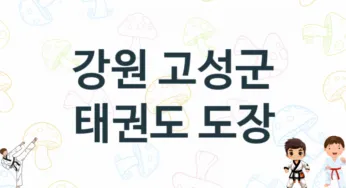 강원 고성군 아이들 태권도 학원 추천