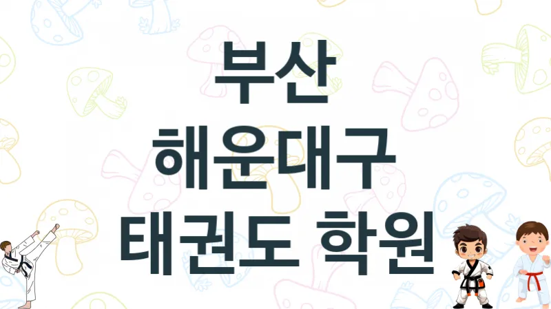 부산 해운대구  태권도 체육관  추천