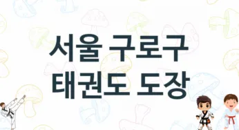 서울 구로구 태권도 도장 추천 TOP 5, 안내