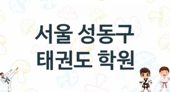 서울 성동구 태권도 체육관 소개 추천