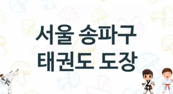 서울 송파구 아이들 태권도 체육관 소개 추천