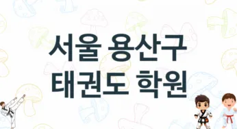 서울 용산구 태권도 학원 소개 추천