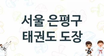 서울 은평구 태권도 도장 추천 5, 입관비, 체육관