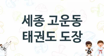 세종 고운동 태권도 체육관 추천 TOP 5, 소개
