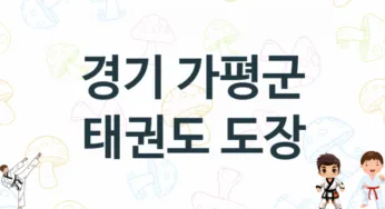 경기 가평군 태권도 체육관 추천 5, 입회비, 도장