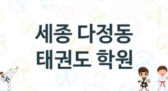 세종 다정동 태권도 체육관 추천 4, 입관비, 도장 업체소개
