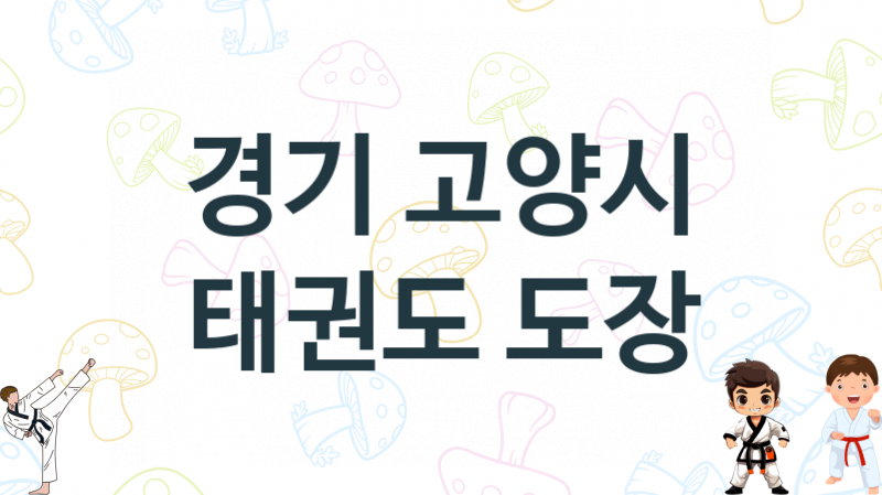 경기 고양시 태권도 도장 추천 5, 회비, 체육관