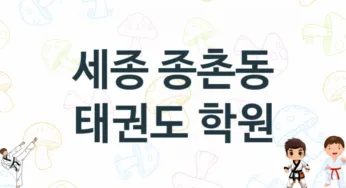 세종 종촌동 태권도 도장 추천