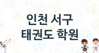 인천 서구 태권도 도장 추천 TOP 5, 안내