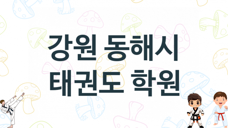 강원 동해시 태권도 도장 추천 2, 입관비, 체육관