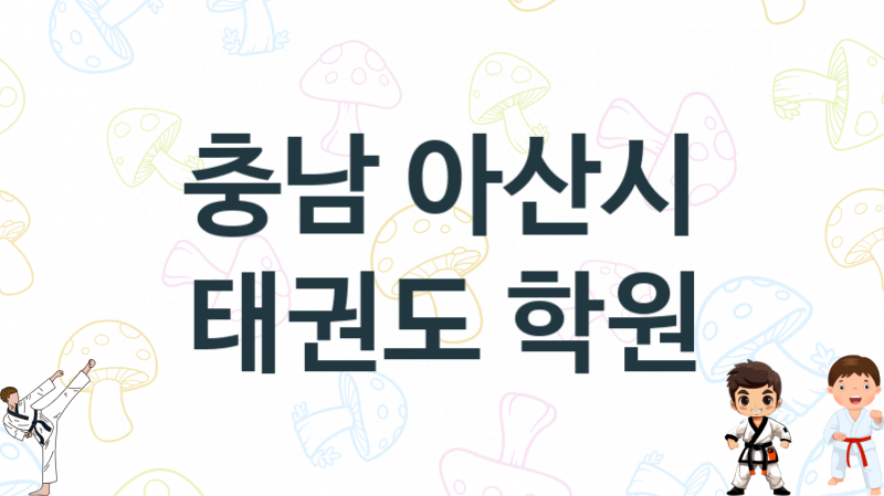 충남 아산시  태권도 도장  추천