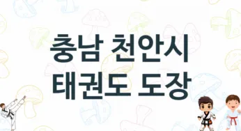 충남 천안시 태권도 도장 추천 5, 입회비, 체육관