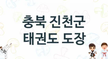 충북 진천군 어린이 태권도 학원 소개 추천