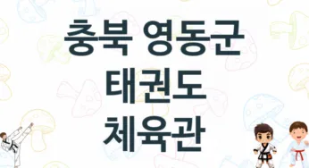 충북 영동군 어린이 태권도 체육관 소개 추천