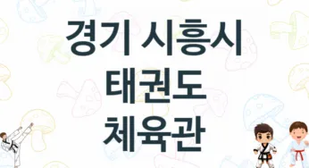 경기 시흥시 태권도 도장 추천 5, 비용, 체육관