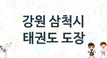 강원 삼척시 태권도 도장 추천 1, 비용, 체육관 업체소개