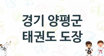 경기 양평군 태권도 체육관 추천 TOP 3, 안내