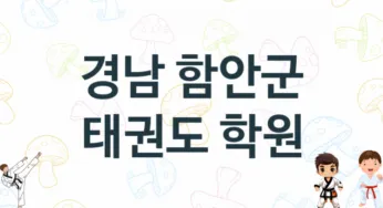 경남 함안군 태권도 도장 추천 3, 비용, 도장