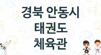 경북 안동시 아이들 태권도 학원 추천