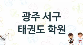 광주 서구 태권도 체육관 추천 TOP 5, 안내