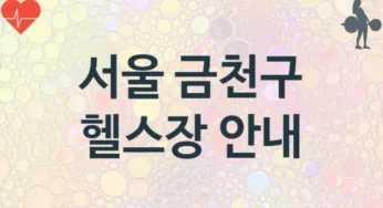 서울 금천구 중급자 헬스장 안내 추천