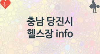 충남 당진시 초급자 헬스장 소개 추천