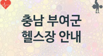 충남 부여군 헬스장 추천 TOP 2, 헬스클럽소개