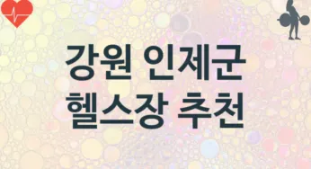 강원 인제군 중급자 헬스장 안내 추천
