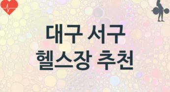 대구 서구 헬스장 추천 3, 비용, 업소안내