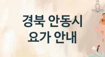 경북 안동시 중급자 요가 수강 안내 추천