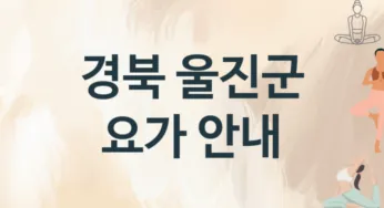 경북 울진군 요가 추천 TOP 1, 수강안내