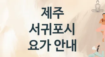 제주 서귀포시 초급자 요가 레슨 소개 추천