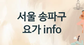 서울 송파구 중급자 요가 레슨 추천