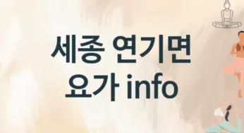 세종 연기면 요가 추천 TOP 1, 소개