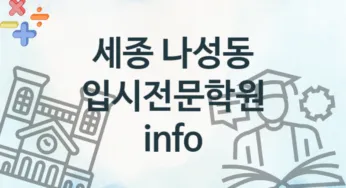세종 나성동 입시전문학원 추천 1, 회비