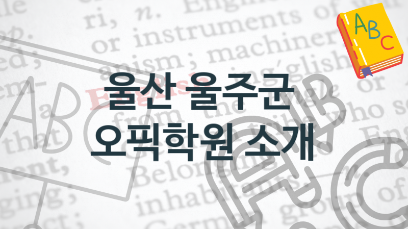 울산 울주군 오픽학원 안내 강의별 종류와 분류