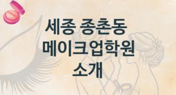 세종 종촌동 메이크업학원 안내 등급별 등록 수강비