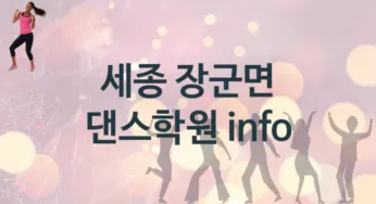세종 장군면 댄스학원 추천 2, 수강비 학원