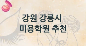 강원 강릉시 미용학원 안내 등급별 등록 수강비