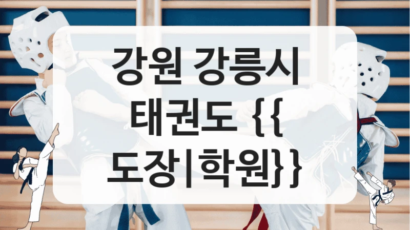 강원 강릉시 태권도장 음악품새 등 교육 총정리